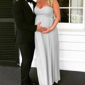 Jenny Yoo Cerise Maternity Bridesmaid Dress – Light Green, Size 14